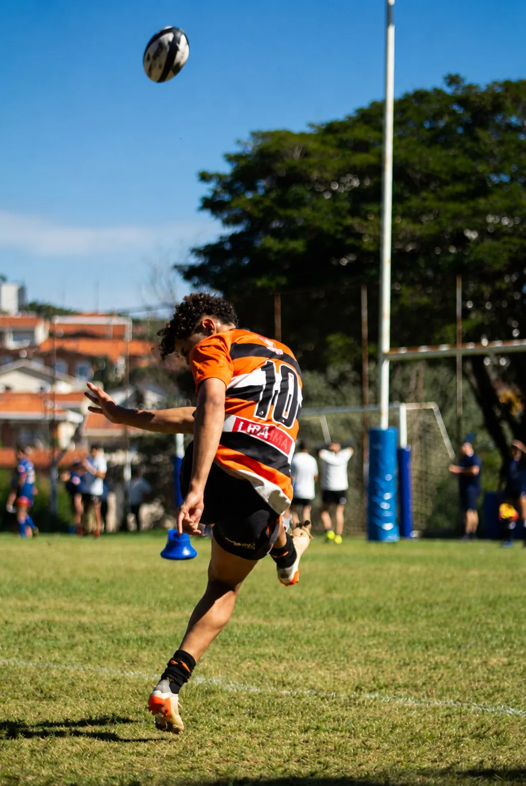 Fotografia esportiva de partida de rugby em Campinas